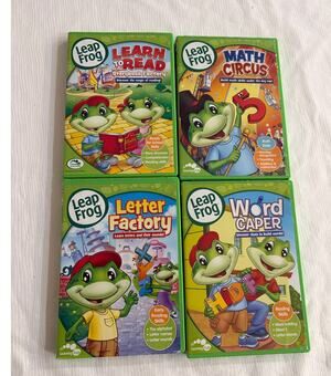 Leap Frog LOT of 4 Preschool DVDs Learning Reading Math Phonics Educational